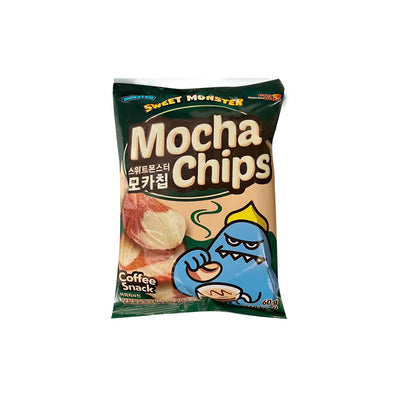 Sweet Monster Mocha Chips 60 g (16 Pack) Exotic Snacks Wholesale Montreal Quebec Canada