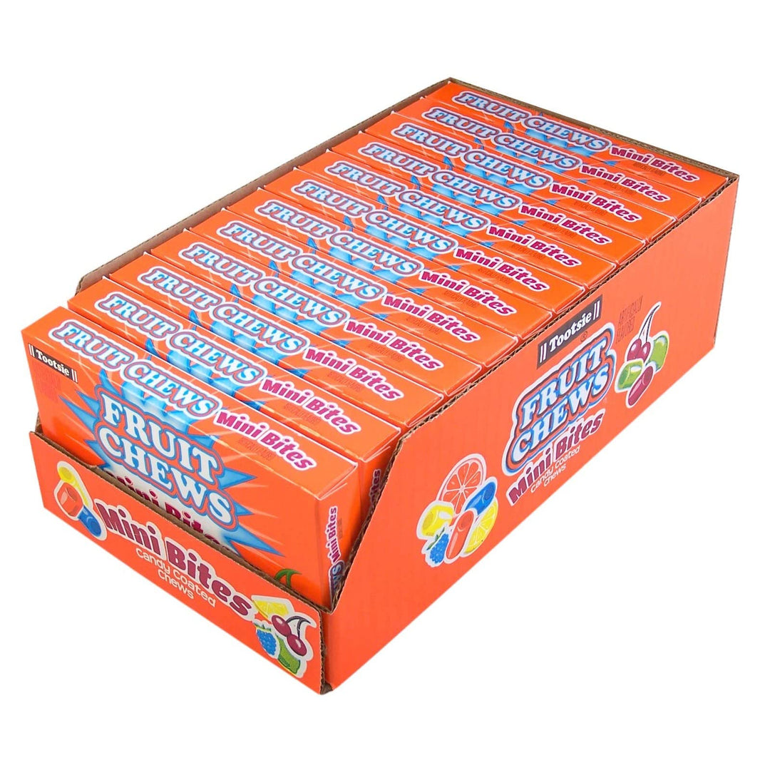 Tootsie Fruit Chews Mini Bites Theatre Box 99 g (12 Pack) Exotic Candy Wholesale Montreal Quebec Canada