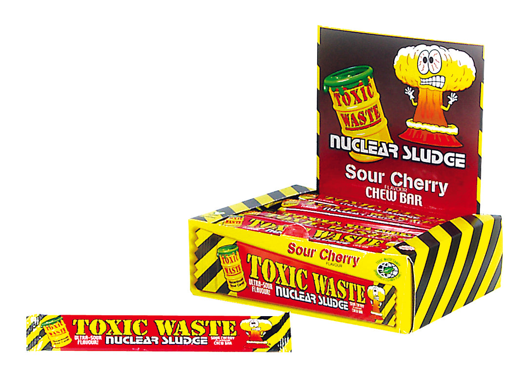 Toxic Waste Cherry Nuclear Sludge Chew Bar 20 g (50 Pack) Exotic Candy Wholesale Montreal Quebec Canada