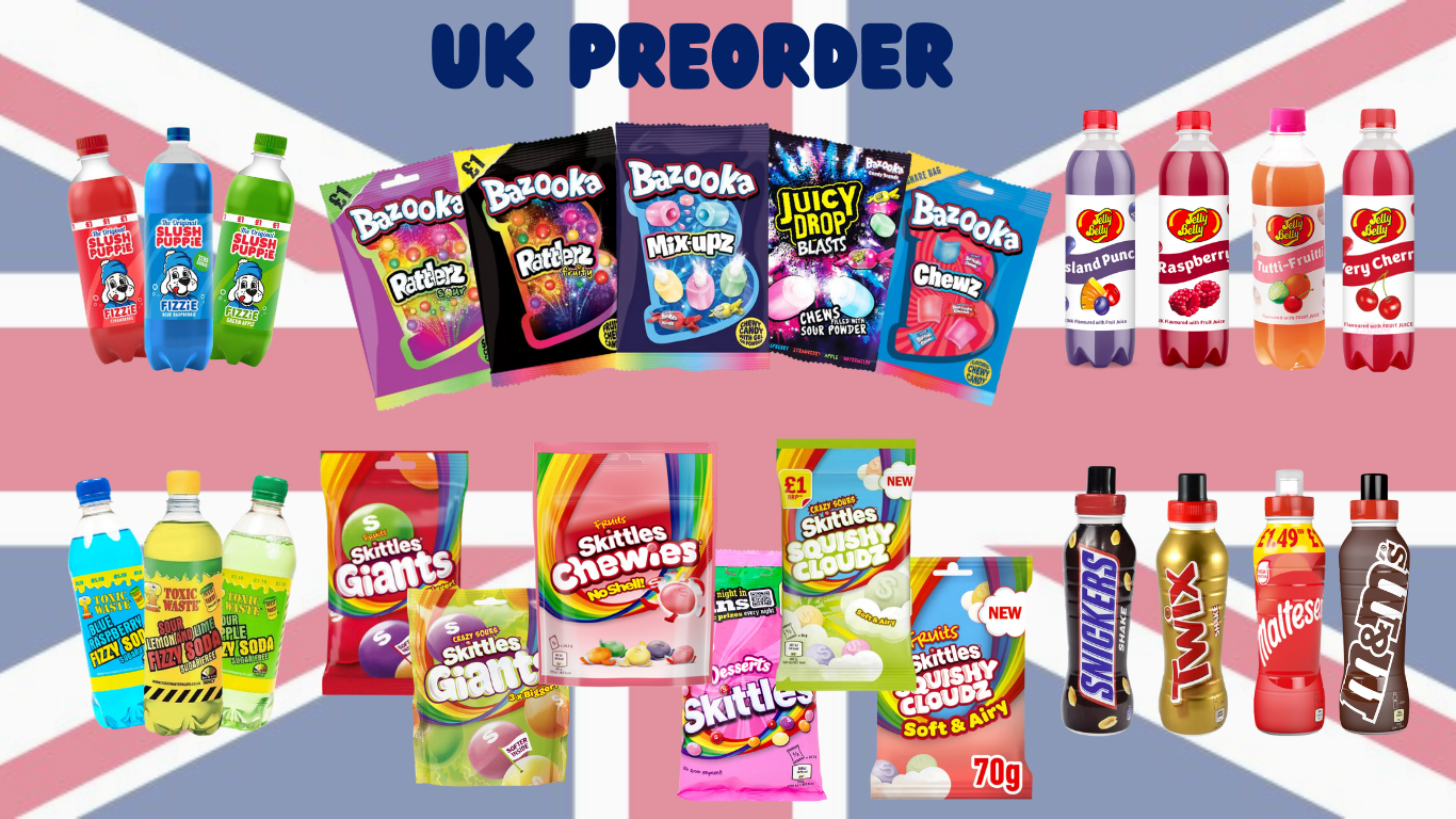 UK Preorder Imported Exotic Snacks Candy and Drinks Wholesale Montreal Quebec Canada