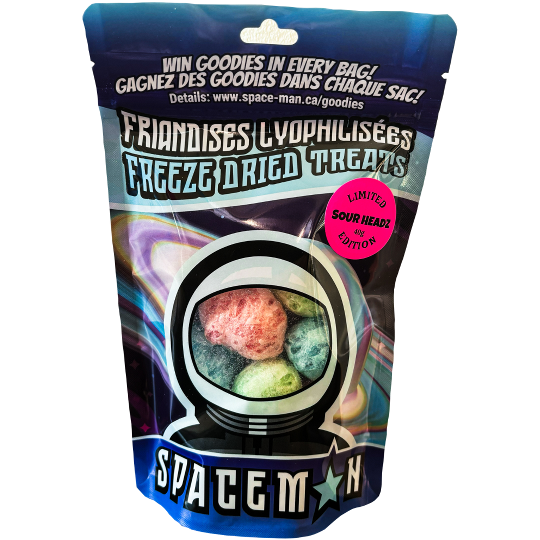 Spaceman Sour Headz 40 g (10 Pack) Exotic Candy Wholesale Montreal Quebec Canada Freeze Dried