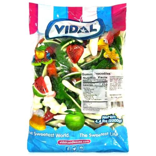 Vidal Bulk Gummi Crocodiles 2 kg (6 Pack) Exotic Candy Wholesale Montreal Quebec Canada