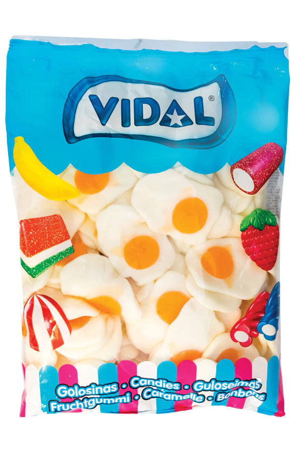 Vidal Bulk Giant Fried Eggs Gummi Candy 2 kg Exotic BULK Candy Wholesale Montreal Quebec Canada