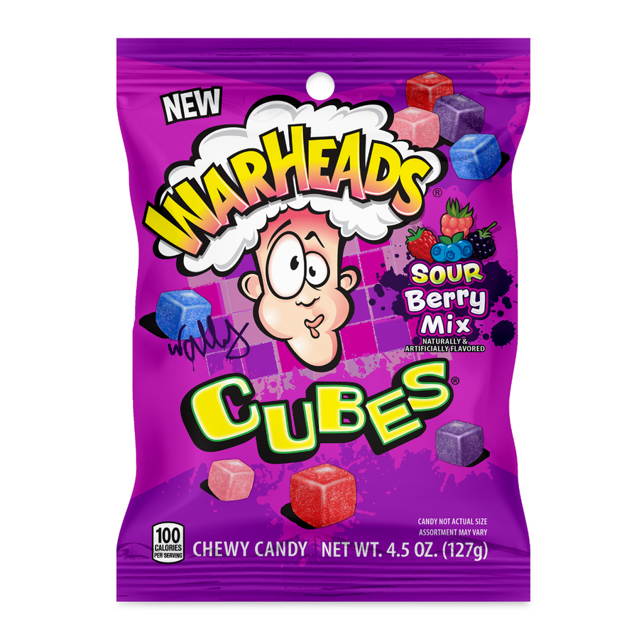 Warheads Cubes Sour Berry Mix 127 g (12 Pack) Exotic Candy Wholesale Montreal Quebec Canada