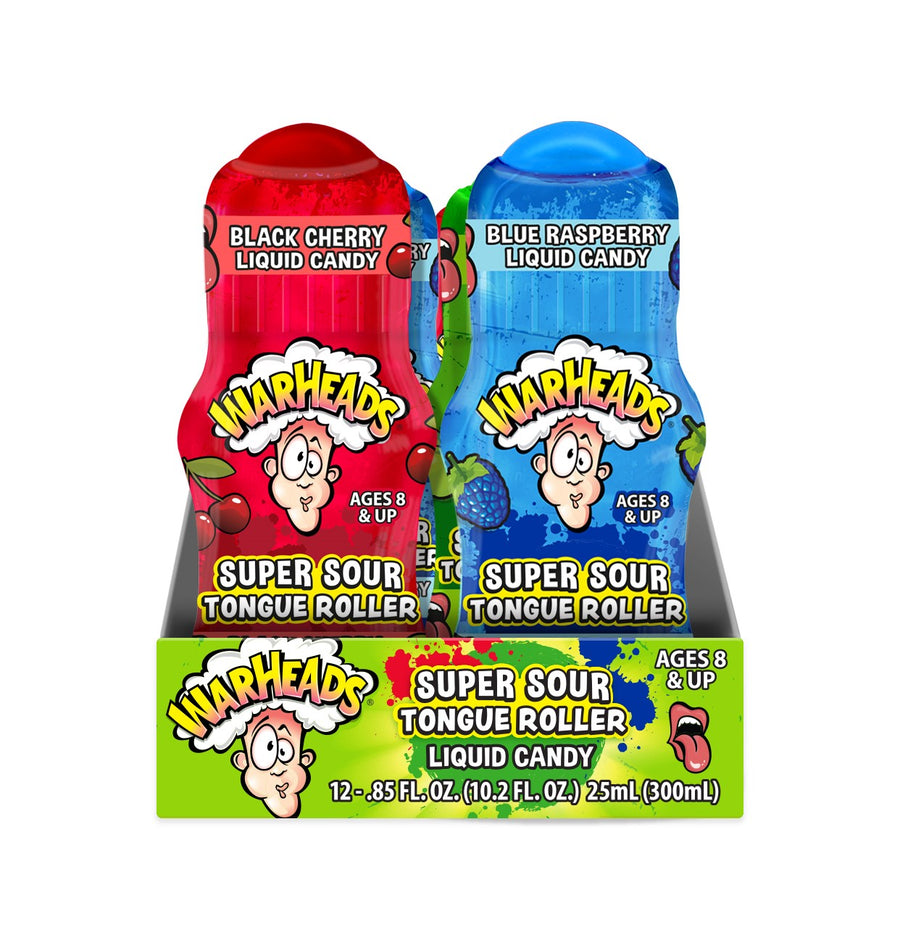 Warheads Super Sour Tongue Rollers 25 mL (12 Pack) Exotic Candy Wholesale Montreal Quebec Canada