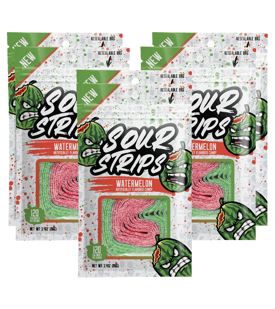 Sour Strips Watermelon 96 g (12 Pack) Exotic Candy Wholesale Montreal Quebec Canada