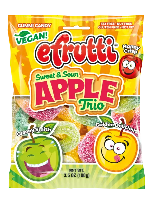 eFrutti Apple Trio 100 g (12 Pack) Exotic Candy Wholesale Montreal Quebec Canada