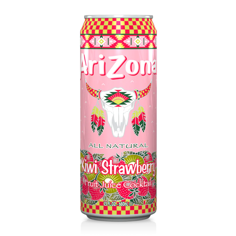 Arizona Kiwi Strawberry Fruit Juice Cocktail 650 mL (24 Pack) Exotic Drinks Wholesale Montreal Quebec Canada