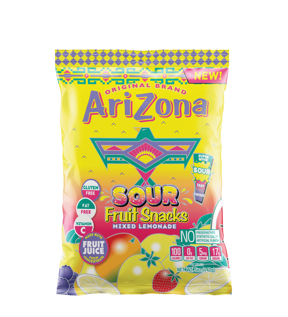 Arizona Mixed Lemonade Sour Fruit Snacks 142 g (12 Pack) Exotic Candy Wholesale Montreal Quebec Canada