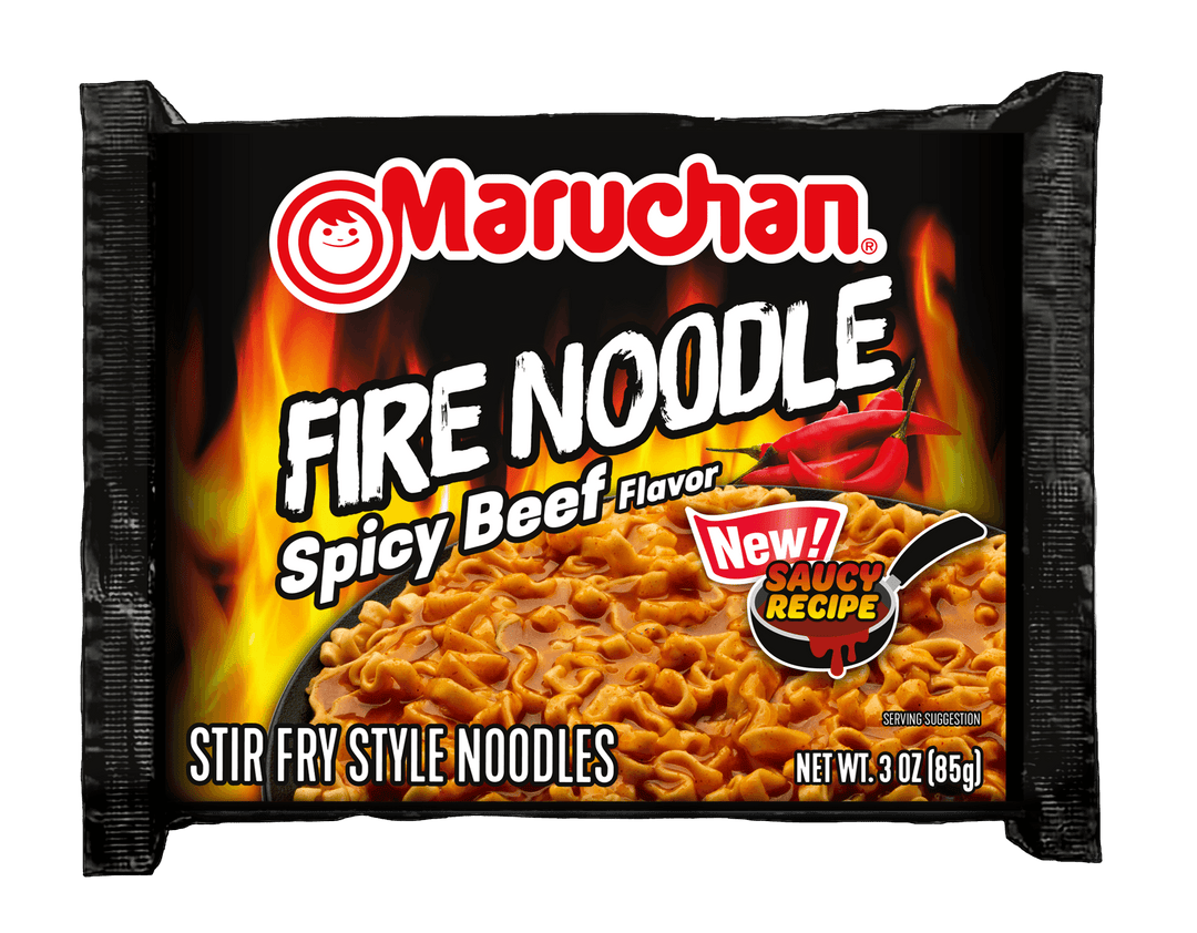 Maruchan Fire Noodle Spicy Beef Flavour Pack 85 g (24 Pack) Exotic Snacks Wholesale Montreal Quebec Canada