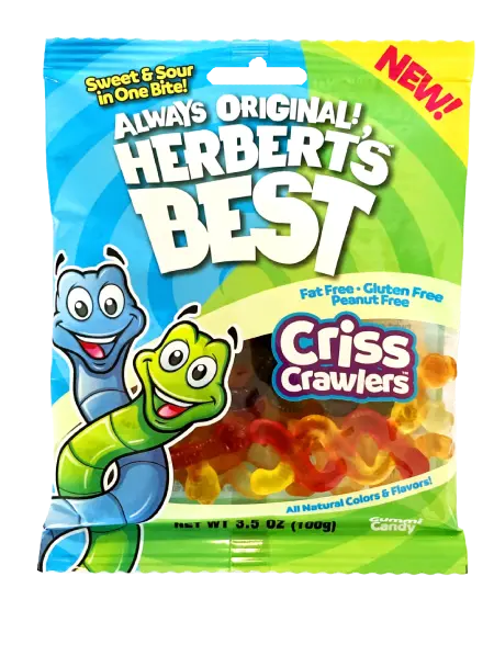 Herbert's Best Criss Crawlers 100 g (12 Pack) Exotic Candy Wholesale Montreal Quebec Canada