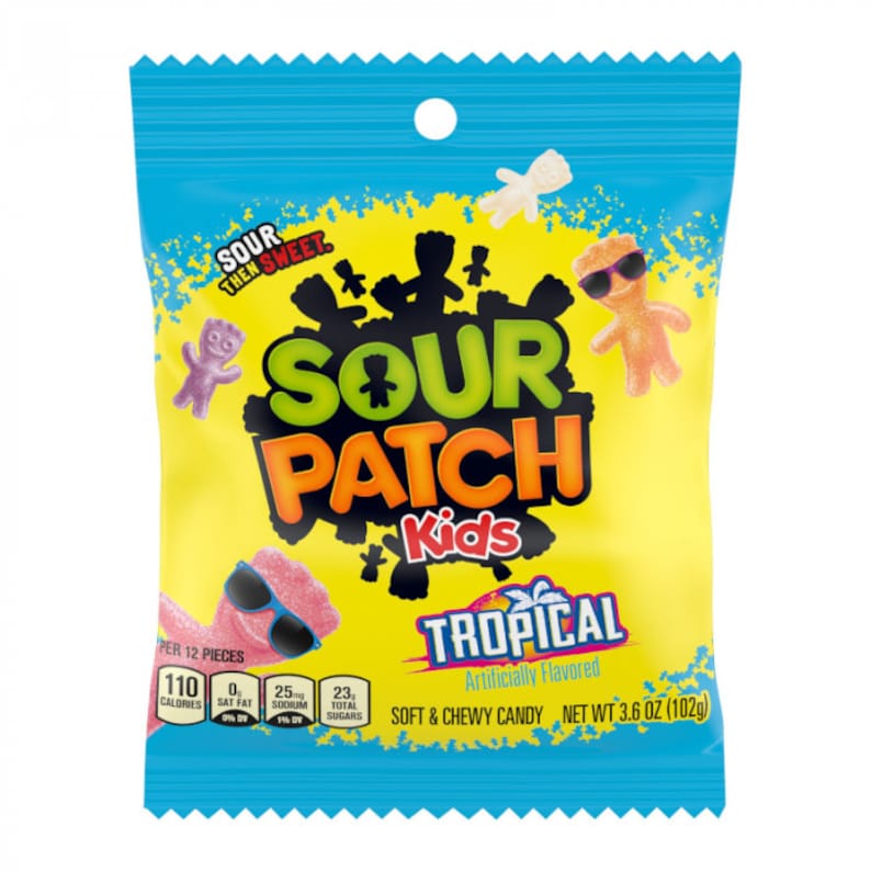 Sour Patch Kids Tropical 102 g (12 Pack) Exotic Candy Wholesale Montreal Quebec Canada