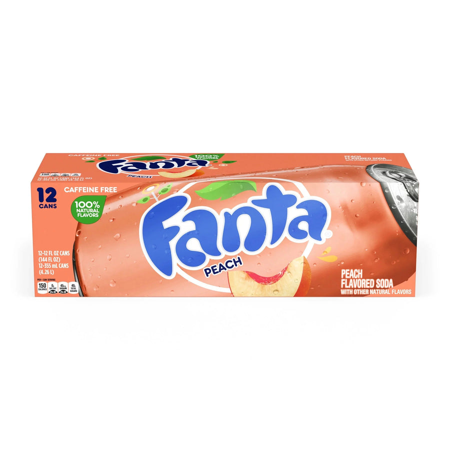 Fanta Peach 355 mL (12 Pack) Exotic Soft Drinks Wholesale Montreal Quebec Canada