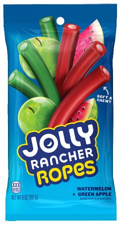 Jolly Rancher Ropes Watermelon & Green Apple 170 g (12 Pack) Exotic Candy Wholesale Montreal Quebec Canada