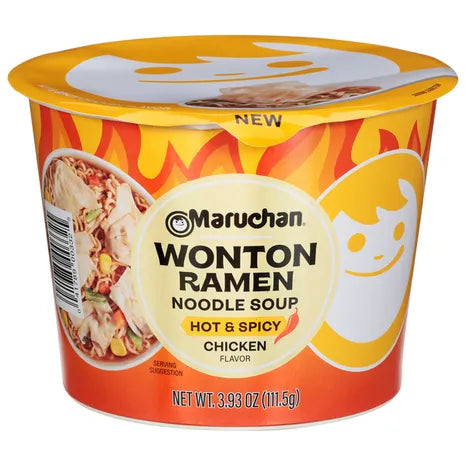 Maruchan Chicken Wonton Ramen Noodle Soup 104.8 g (6 Pack) Exotic Snacks Wholesale Montreal Quebec Canada