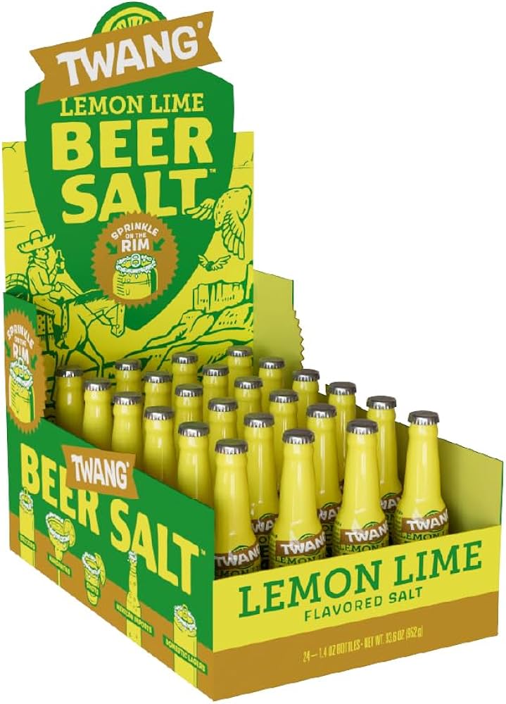 Twang Lemon Lime Flavored Beer Salt 28 g (24 Pack) Exotic Snacks Wholesale Montreal Quebec Canada