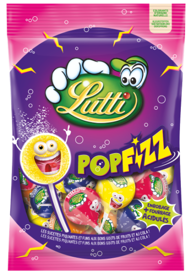 Lutti Popfizz Lollipops 82 g (18 Pack) Exotic Candy Wholesale Montreal Quebec Canada