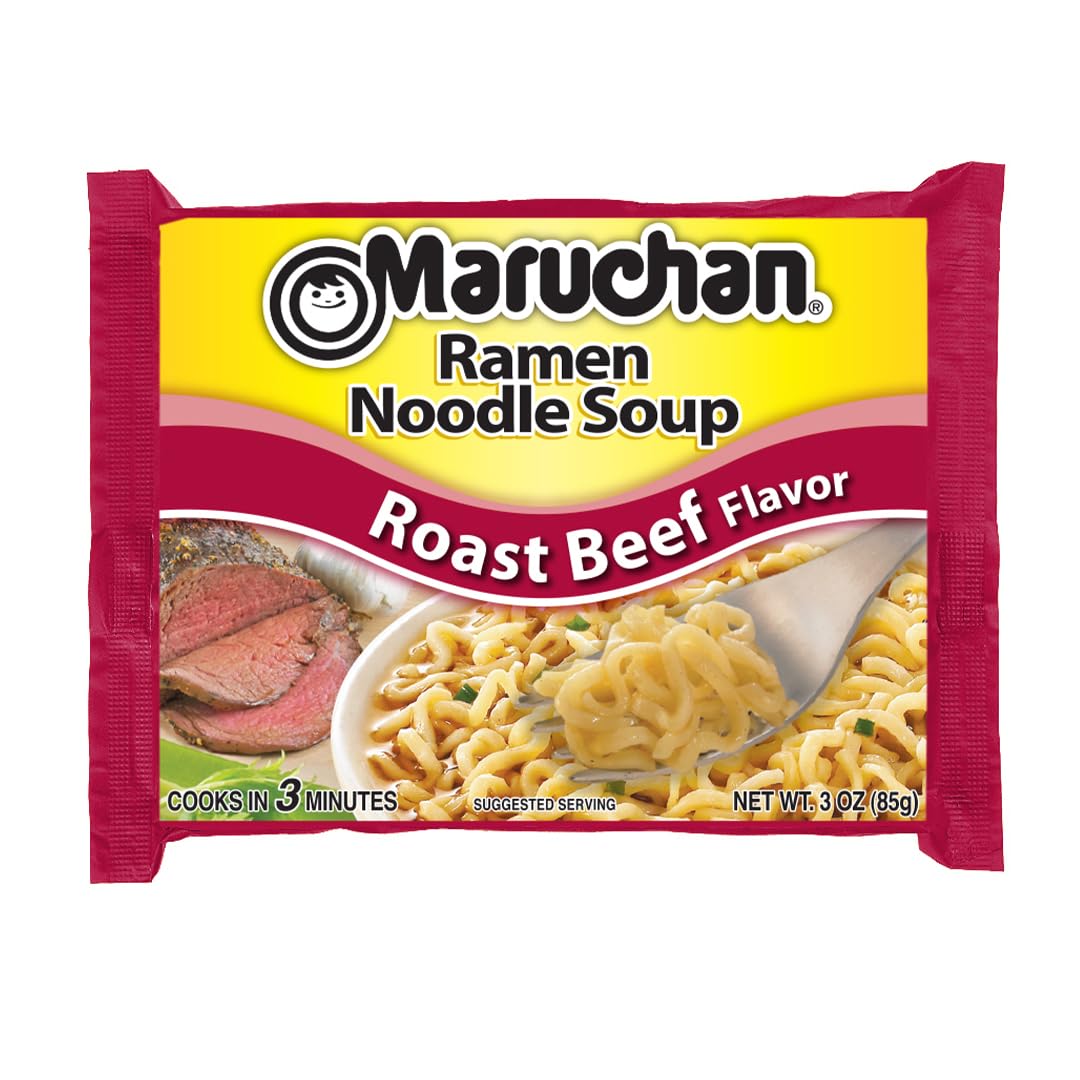 Maruchan Ramen Noodle Soup Pack Roast Beef 85 g (24 Pack) Exotic Snacks Wholesale Montreal Quebec Canada