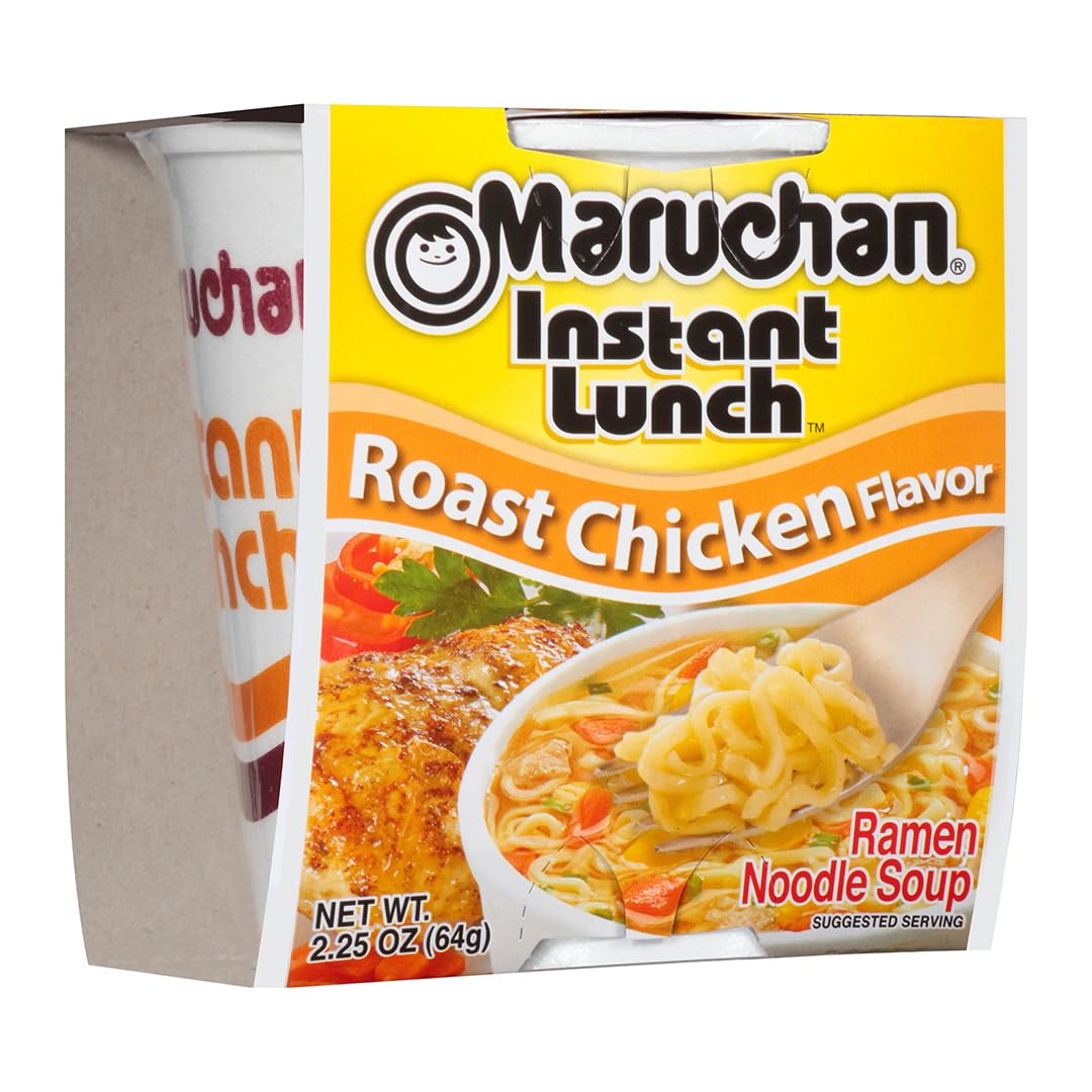 Maruchan Ramen Noodle Soup Cup Roast Chicken Flavour 64 g (12 Pack) Exotic Snacks Wholesale Montreal Quebec Canada
