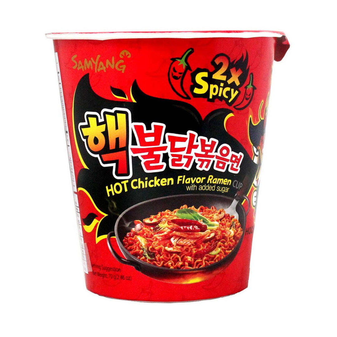 Samyang Hot Chicken 2x Spicy Ramen Bowl 70 g (6 pack) Exotic Snacks Wholesale Montreal Quebec Canada