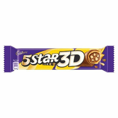 Cadbury 5 Star 3D Chocolate Bar 42 g (24 Pack) Exotic Candy Wholesale Montreal Quebec Canada