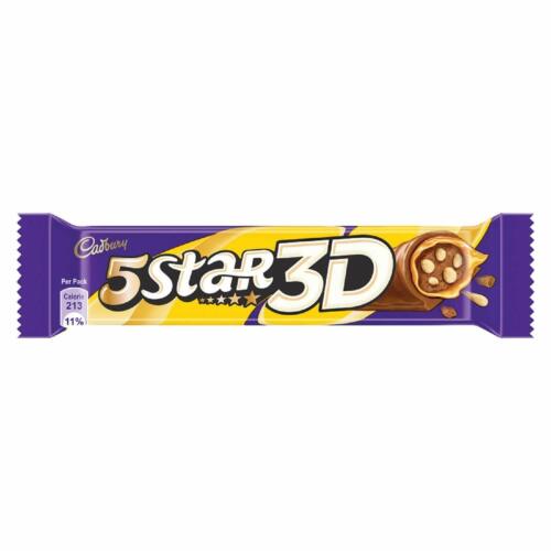 Cadbury 5 Star 3D Chocolate Bar 42 g (24 Pack) Exotic Candy Wholesale Montreal Quebec Canada