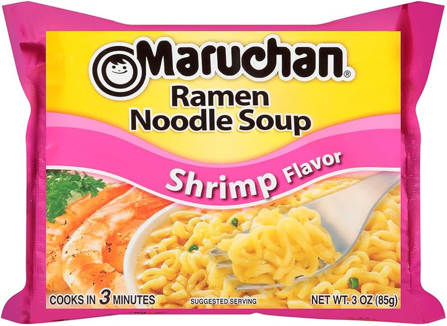 Maruchan Ramen Noodle Soup Pack Shrimp 85 g (24 Pack) Exotic Snacks Wholesale Montreal Quebec Canada