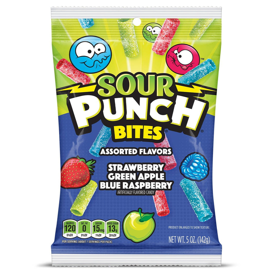 Sour Punch Bites Assorted Flavours 142 g (12 Pack) Exotic Candy Wholesale Montreal Quebec Canada