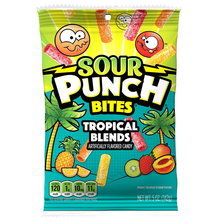 Sour Punch Bites Tropical 142 g (12 Pack) Exotics Candy Wholesale Montreal Quebec Canada