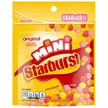 Starburst Original Mini Pouch 226 g (8 Pack) Exotic Candy Wholesale Montreal Quebec Canada