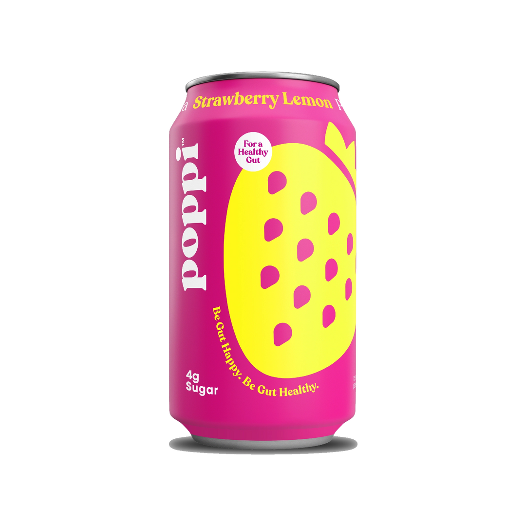 Poppi Strawberry Lemon 355 mL (12 Pack) Non-Alcoholic Exotic Drinks Wholesale Montreal Quebec Canada