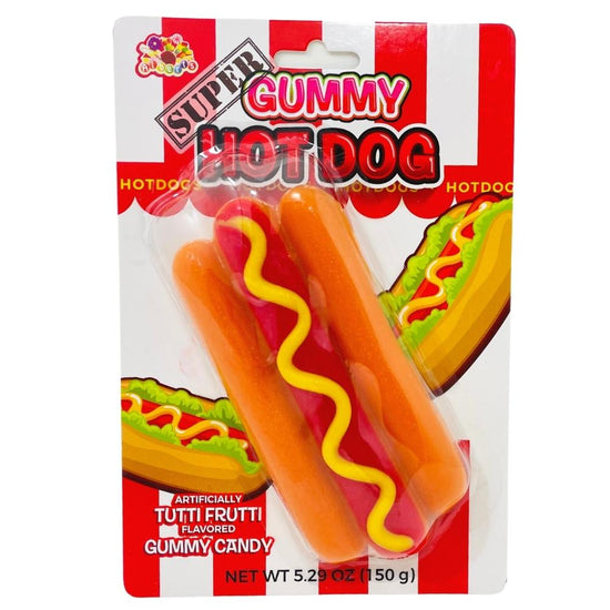 Albert's Super Gummy Hot Dog 150 g (12 Pack) Exotic Candy Wholesale Montreal Quebec Canada