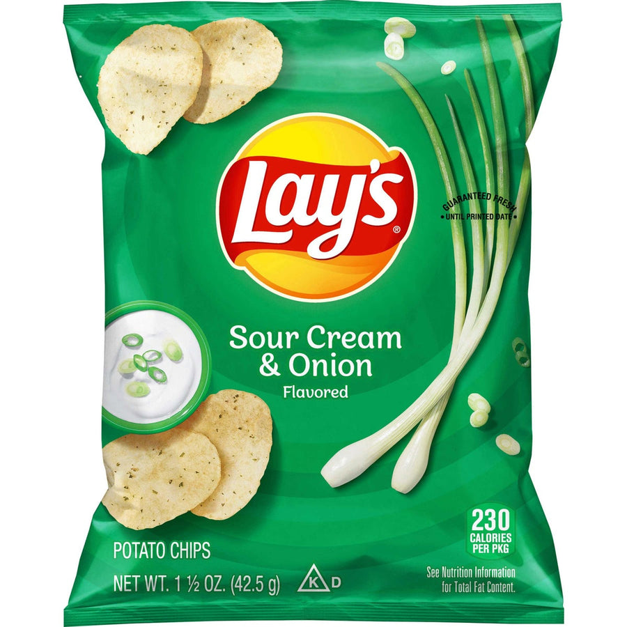 Lay's Sour Cream & Onion Chips 42.5 g (64 Pack) Exotic Snacks Wholesale Montreal Quebec Canada