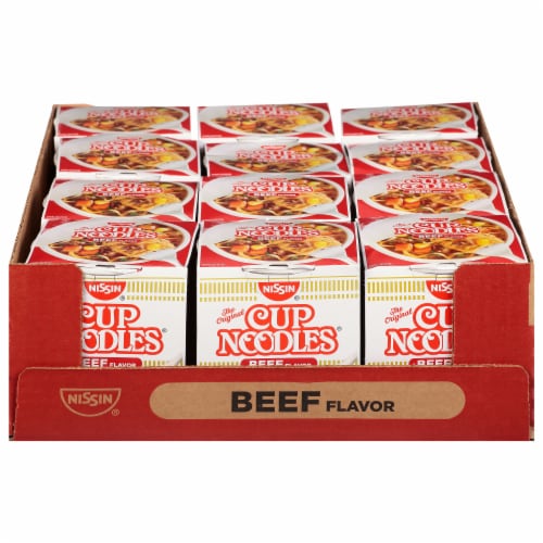 Nissin Beef Flavor Cup Noodles 64 g (12 Pack)