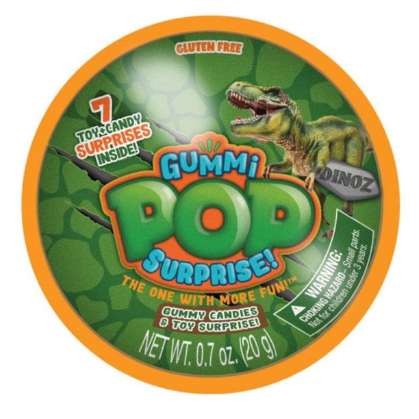 Gummi Pop Surprise Dinoz 20 g (6 Pack)