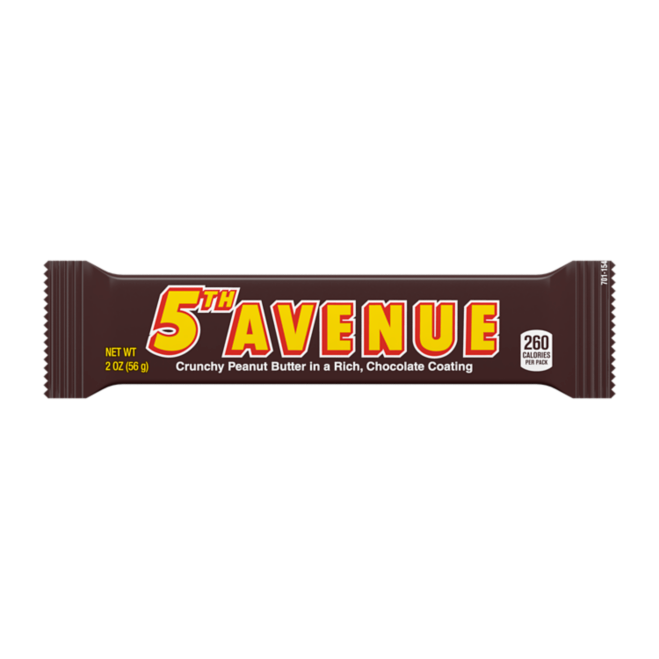 5TH AVENUE Candy Bar 56 g (18 Pack) Exotic Snacks Wholesale Montreal Quebec Canada