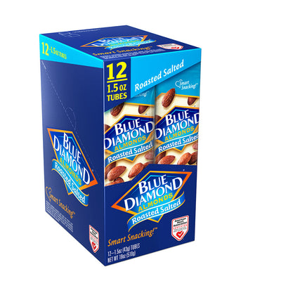 Blue Diamond Roasted Salted 43 g (12 Pack) Imported Exotic Snacks Wholesale Montreal Quebec Canada