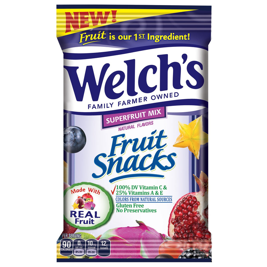 Welch's Fruit Snacks Superfruit Mix 142 g (12 Pack) Exotic Candy Wholesale Montreal Quebec Canada