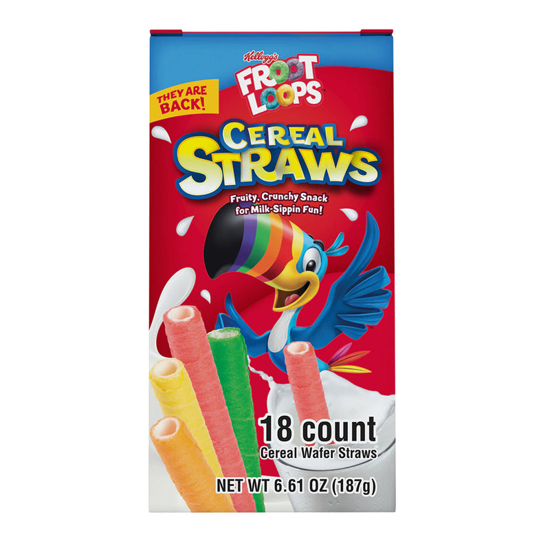 Froot Loops 18-Count Cereal Straws 187 g (12 Pack)