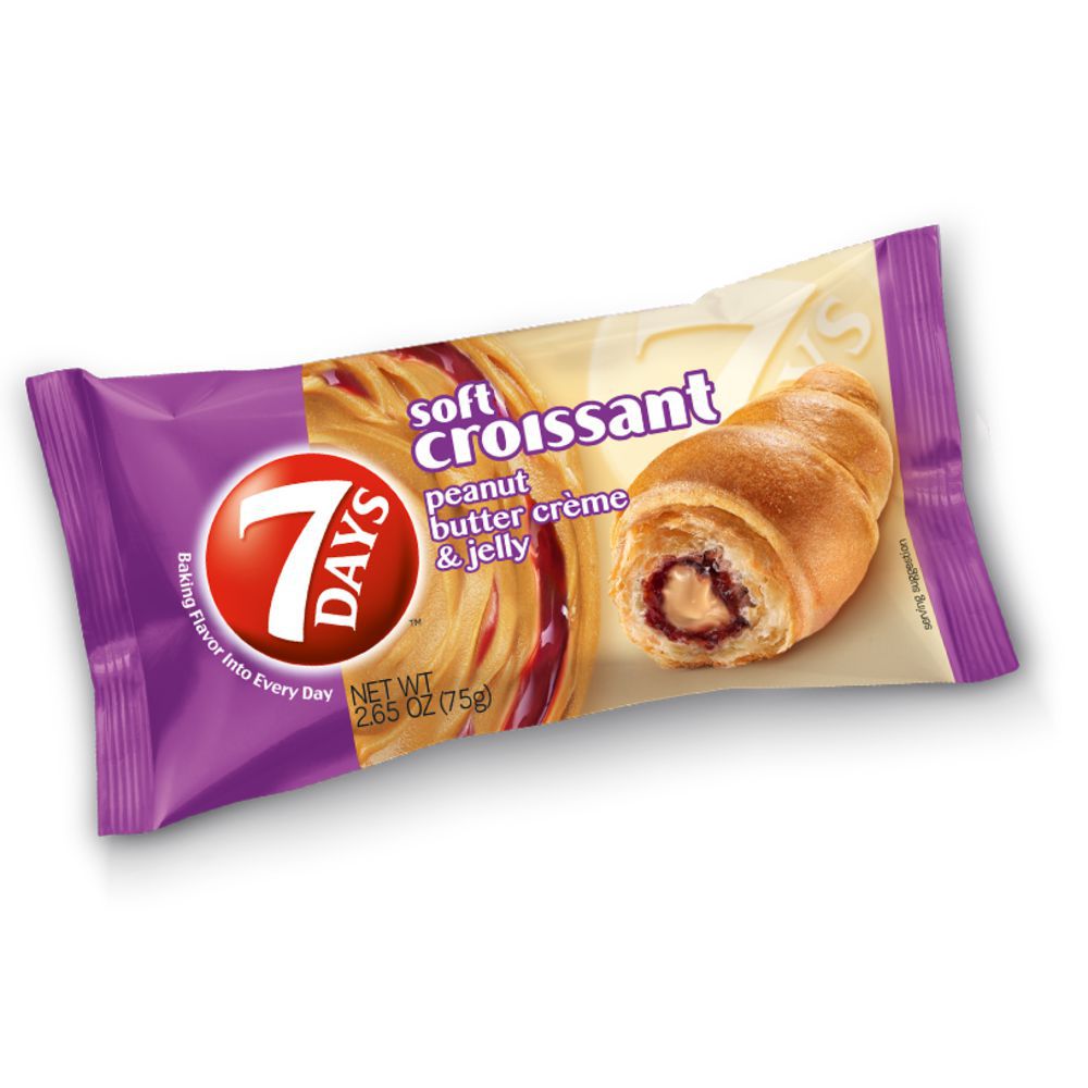 7Days Soft Peanut Butter & Jelly Croissant 75 g (24 Pack)