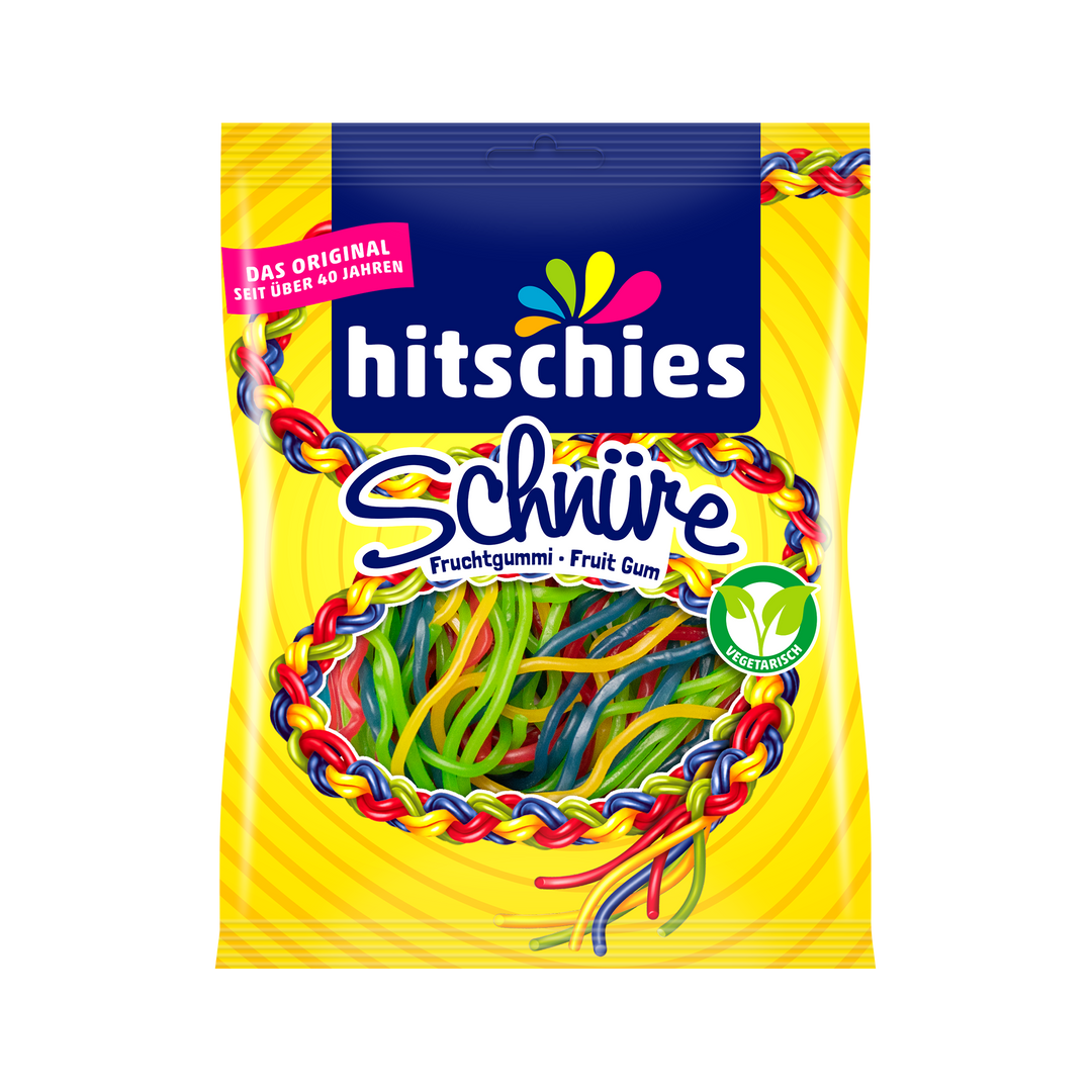 Hitschies Colorful Laces (Schnüre) Gummies 125 g (15 Pack)