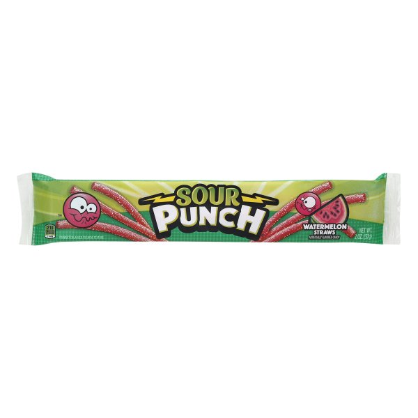 Sour Punch Watermelon Straws 57 g (24 Pack)