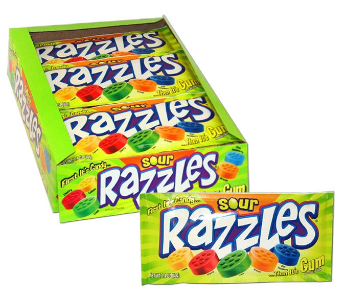 Razzles Sour Candy 40 g (24 Pack)