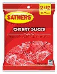 Sathers Cherry Slices 142 g (12 Pack)