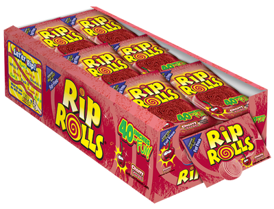 Rip Rolls Cherry 40 g (24 Pack) Exotic Candy Wholesale Montreal Quebec Canada