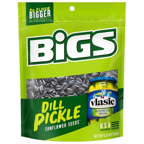 Big's Vlasic Dill Pickle Sunflower Seeds 152 g Imported Exotic Snacks Wholesale Montreal Quebec Canada