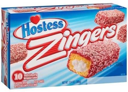 Hostess Zingers Raspberry Iced Cake 380 g (6 Pack)