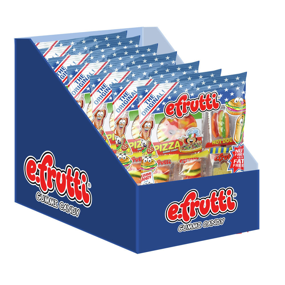 eFrutti Gummi Lunch Shelf Tray 77 g (12 Pack) Exotic Candy Wholesale Montreal Quebec Canada