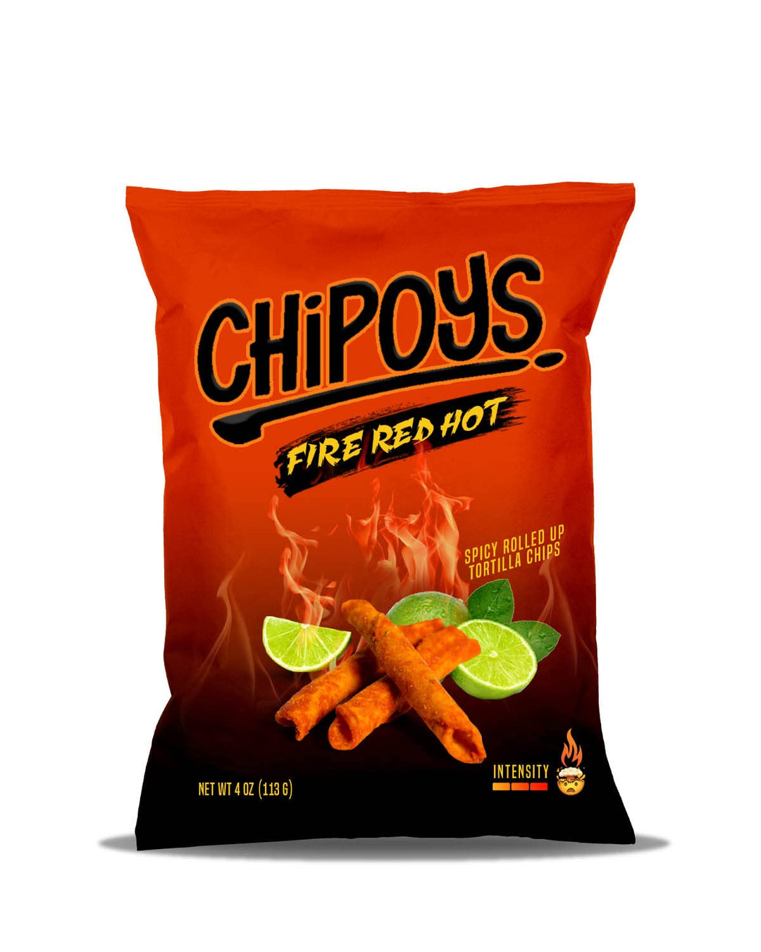 Chipoys Fire Red Hot Tortilla Chips 56.7 g (10 Pack)