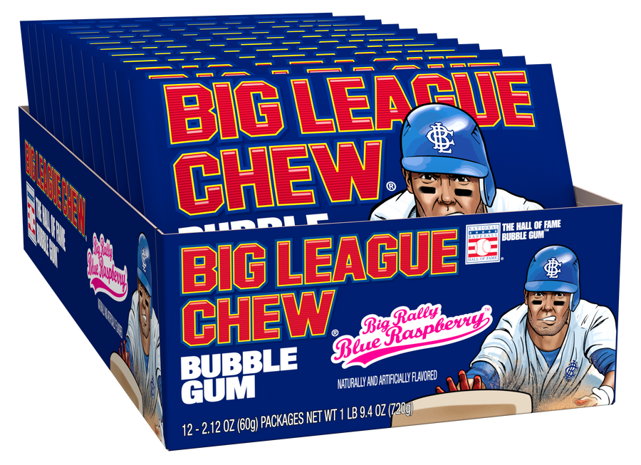 Big League Chew Blue Raspberry 60 g (12 Pack) Exotic Candy Wholesale Montreal Quebec Canada